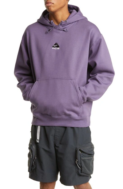 Shop Nike Acg Therma-fit Fleece Hoodie In Canyon Purple/ Amethyst Wave