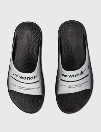 Shop And Wander Oofos Ahh X  Recovery Sandals In Black