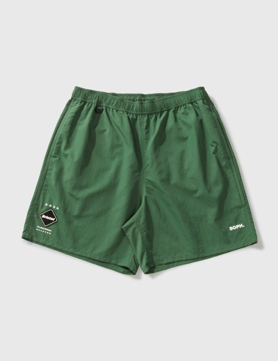 Shop F.c. Real Bristol Nylon Easy Shorts In Green