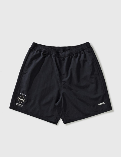 Shop F.c. Real Bristol Nylon Easy Shorts In Black