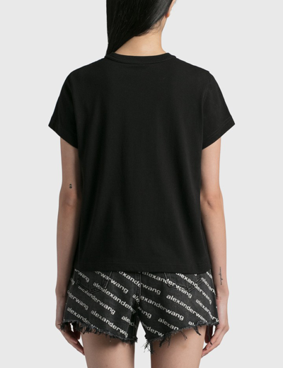 Shop Alexander Wang T Essential Jersey Shrunk T-shirt In Black