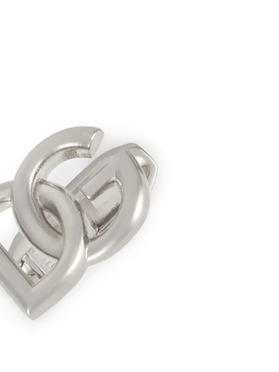 Shop Dolce & Gabbana Dg-logo Cufflinks In Silver