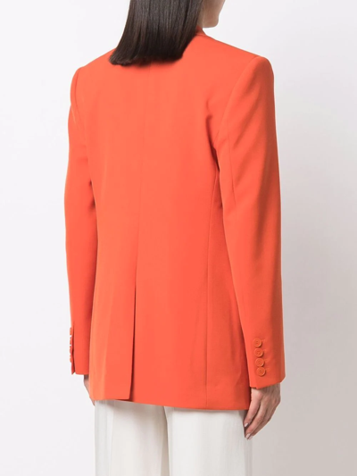 Shop Stella Mccartney Single-breasted Tailored Blazer In Orange