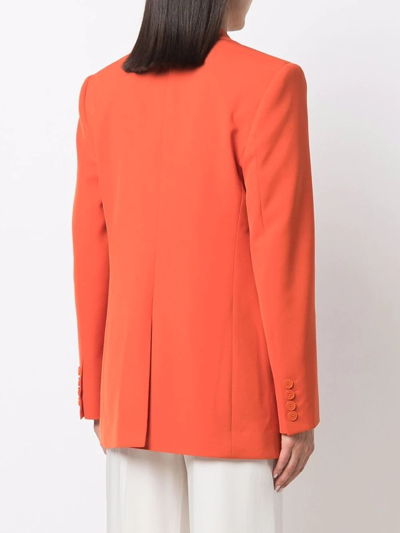 Stella Mccartney Single-breasted Tailored Blazer In Orange