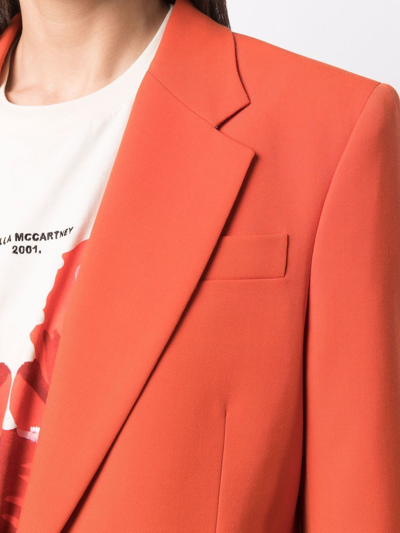 Shop Stella Mccartney Single-breasted Tailored Blazer In Orange