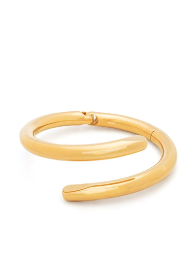 Shop Aeyde Dylan Wraparound Bracelet In Gold