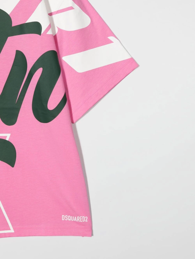 Dsquared2 Text Print T-shirt In Pink