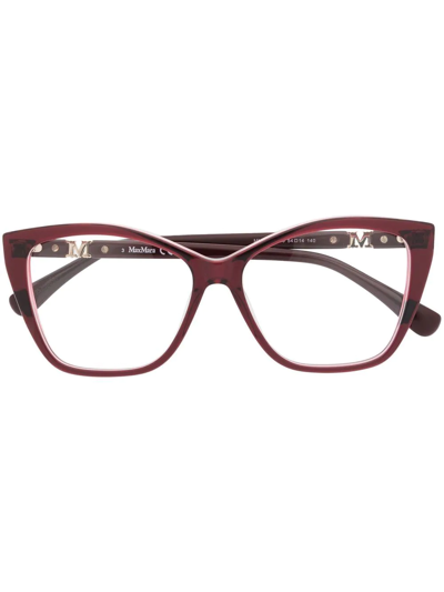 Max Mara Cat-eye Frame Glasses In Red