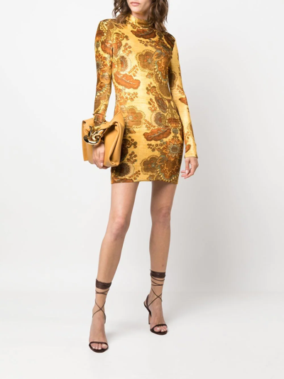 Kwaidan Editions All-over Graphic-print Dress In Gelb
