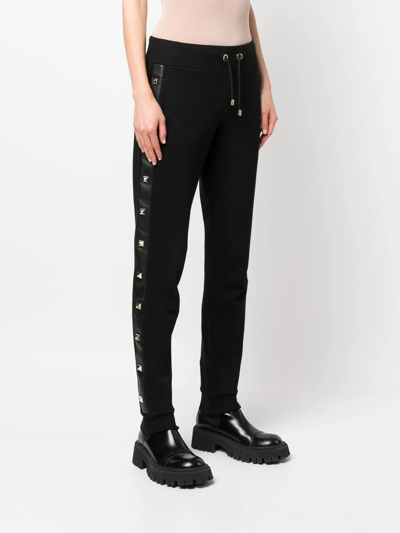 Shop Philipp Plein Studded Side Panel Track Pants In Schwarz