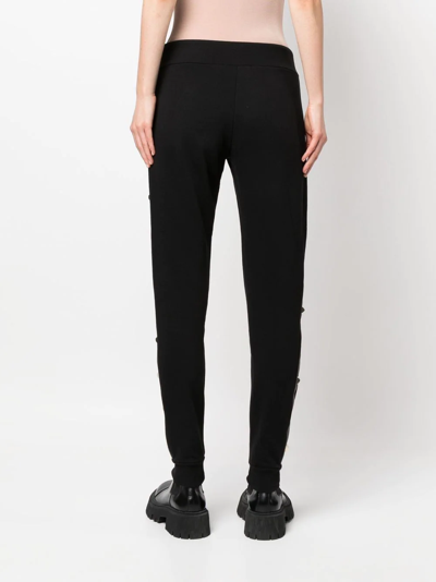 Philipp Plein Studded Side Panel Track Pants In Schwarz