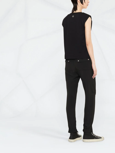 Philipp Plein Graphic-print Sleeveless Top In Schwarz