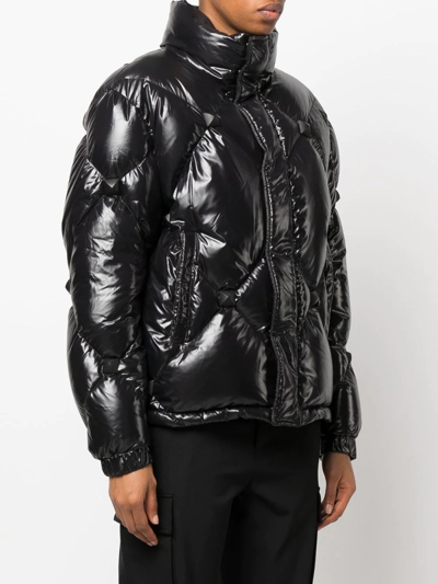 Shop Philipp Plein Quilted Puffer Jacket In Schwarz