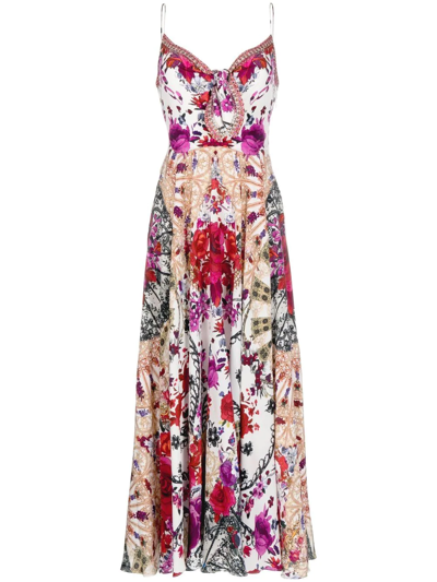 Shop Camilla Floral-print Silk Maxi Dress In Mehrfarbig