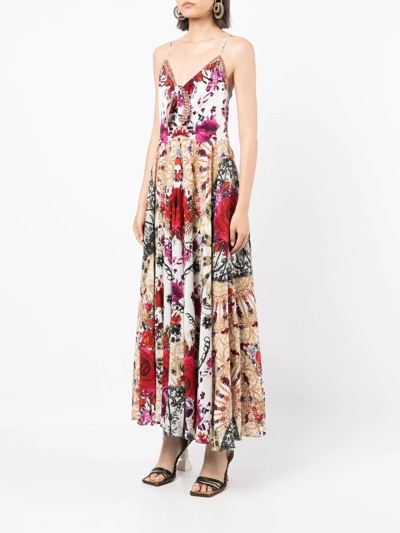 Shop Camilla Floral-print Silk Maxi Dress In Mehrfarbig