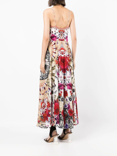 Shop Camilla Floral-print Silk Maxi Dress In Mehrfarbig