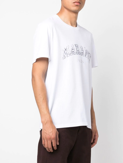 Shop Isabel Marant Logo-print T-shirt In Weiss