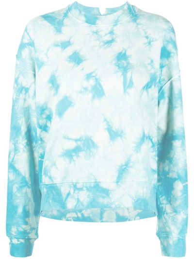 Shop Proenza Schouler White Label Tie-dye Cotton Sweatshirt In Blau