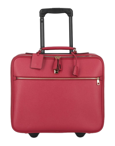 Shop Dolce & Gabbana Wheeled Luggage In Red