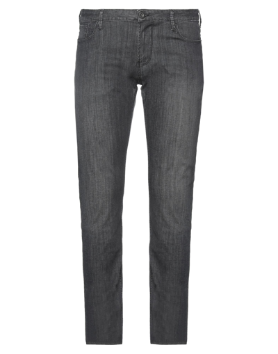 Shop Emporio Armani Man Jeans Black Size 31w-34l Cotton, Elastomultiester, Elastane