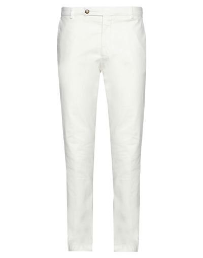 Shop Berwich Man Pants White Size 40 Cotton, Elastane