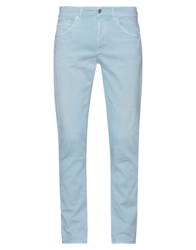 Shop Dondup Man Denim Pants Azure Size 32 Cotton, Elastane In Blue