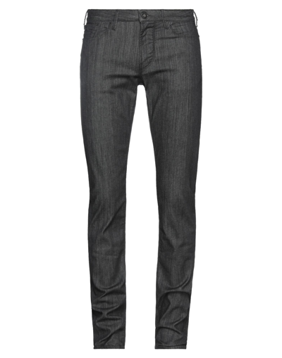 Shop Emporio Armani Man Jeans Black Size 29w-34l Cotton, Elastomultiester, Elastane