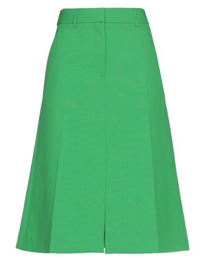 Shop Stella Mccartney Woman Midi Skirt Green Size 4-6 Wool