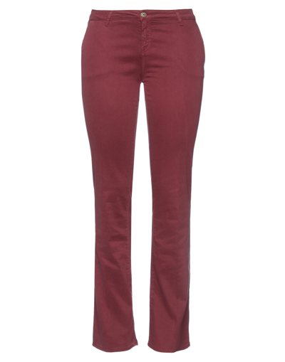 Shop Trussardi Jeans Woman Pants Burgundy Size 31 Lyocell, Cotton, Elastane In Red