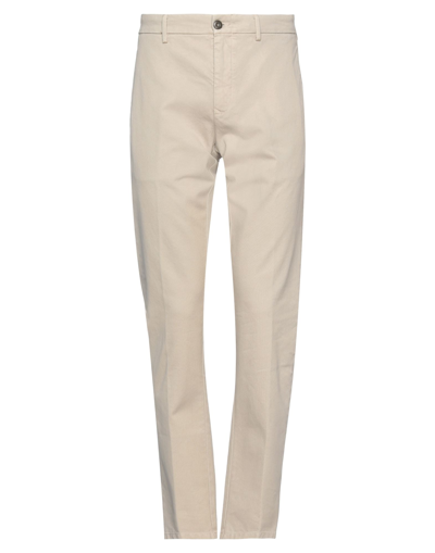 Shop Siviglia White Man Pants Beige Size 33 Cotton