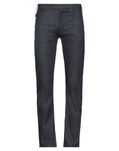 Shop Emporio Armani Man Jeans Blue Size 31w-32l Cotton, Elastomultiester, Elastane