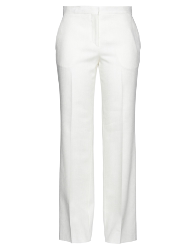 Shop Brian Dales Woman Pants Ivory Size 12 Cotton, Viscose In White