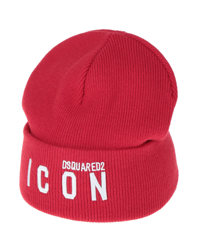 Shop Dsquared2 Man Hat Red Size Onesize Wool