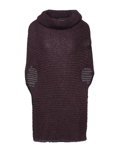 Shop Bellwood Woman Turtleneck Deep Purple Size S Acrylic, Mohair Wool, Polyamide
