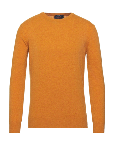 Shop Giulio Corsari Man Sweater Ocher Size 3xl Lambswool, Polyamide In Yellow