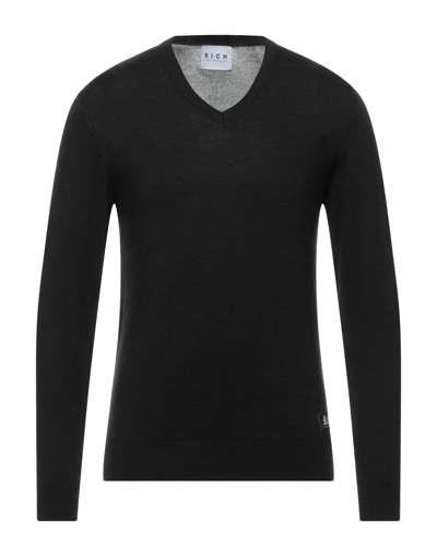 Shop Rich Man Sweater Black Size L Merino Wool, Acrylic, Nylon