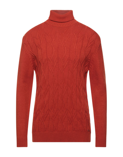 Shop Markup Man Turtleneck Rust Size Xl Acrylic, Nylon In Red