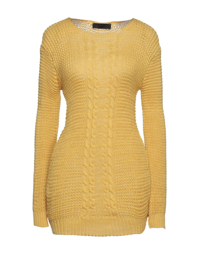 Shop Exte Woman Sweater Ocher Size L/xl Acrylic, Wool In Yellow