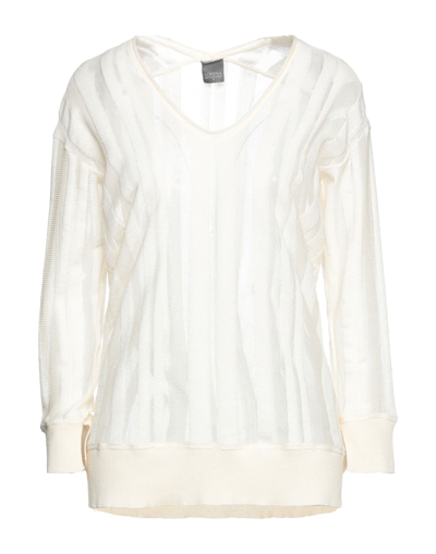 Shop Lorena Antoniazzi Woman Sweater Ivory Size 8 Cotton In White