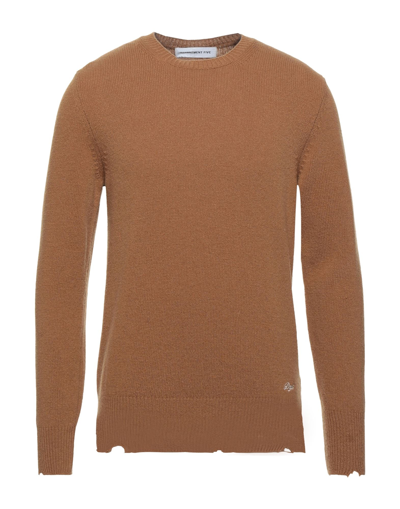 Shop Department 5 Man Sweater Camel Size S Virgin Wool In Beige