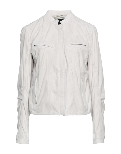 Shop Olivieri Woman Jacket Light Grey Size 8 Lambskin
