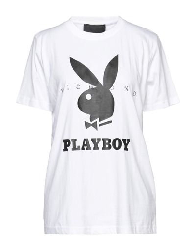 Shop John Richmond X Playboy Woman T-shirt White Size Xl Cotton