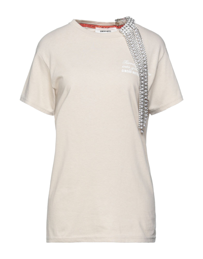 Shop Circus Hotel Woman T-shirt Beige Size S Cotton, Metal, Glass