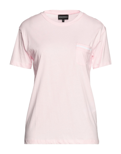 Shop Emporio Armani Woman T-shirt Light Pink Size 4 Cotton
