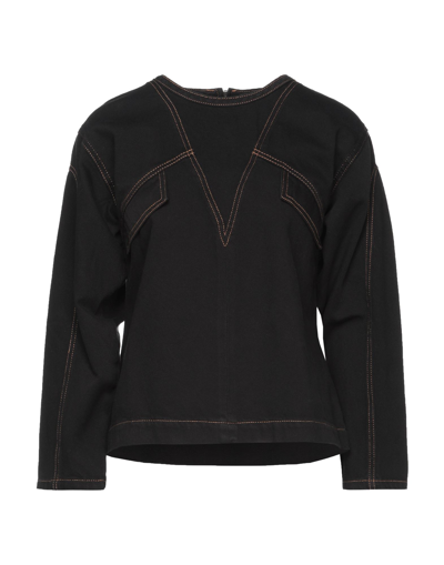 Shop Ba&sh Ba & Sh Woman Denim Shirt Black Size 0 Cotton