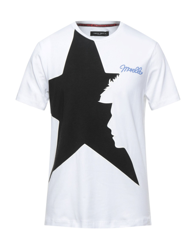 Shop Frankie Morello Man T-shirt White Size S Cotton, Elastane