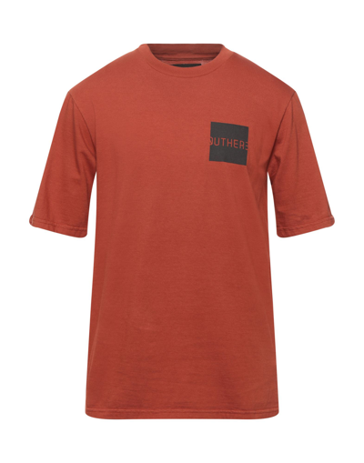 Shop Outhere Man T-shirt Rust Size M Cotton In Red