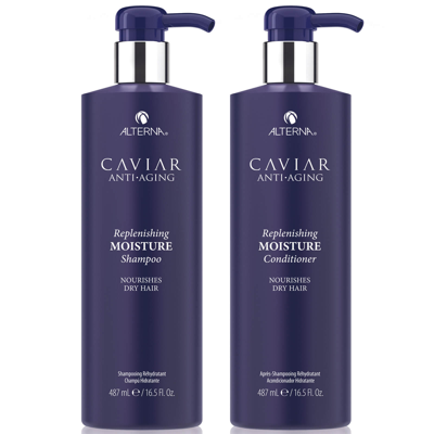 Shop Alterna Caviar Anti-aging Replenishing Moisture Shampoo And Conditioner 16.5 oz (worth $132)