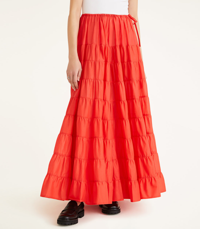 Shop Merlette Ceres Skirt In Poppy