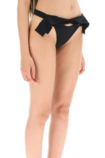 Shop Nensi Dojaka Bikini Bottom With Criss Cross Detailing In Black